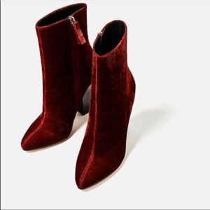 Red Velvet Zara Boots